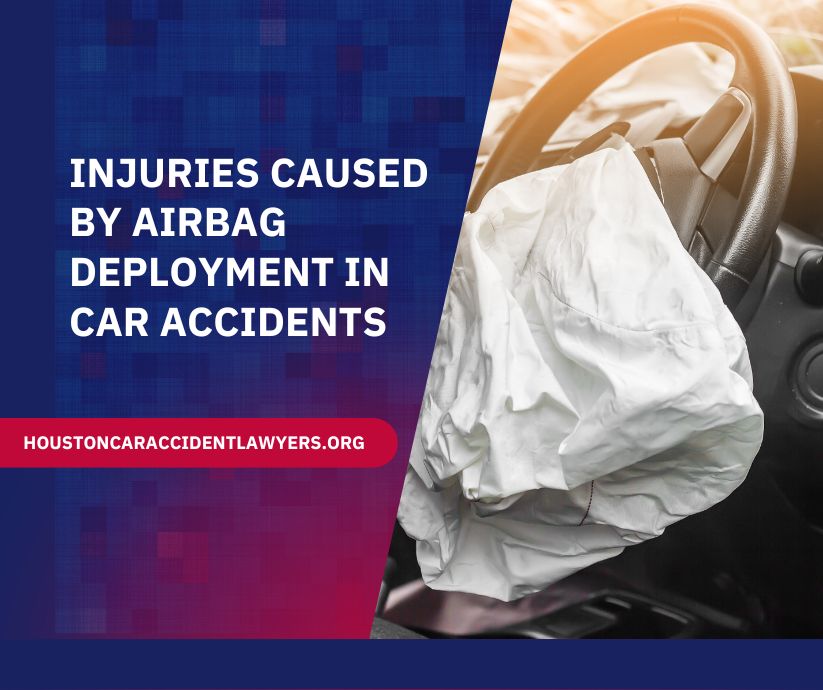 Picture of injuries caused by airbag deployment.